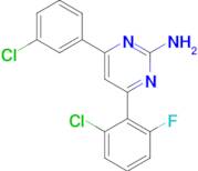 4-(2-chloro-6-fluorophenyl)-6-(3-chlorophenyl)pyrimidin-2-amine