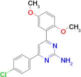 4-(4-chlorophenyl)-6-(2,5-dimethoxyphenyl)pyrimidin-2-amine