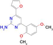 4-(2,5-dimethoxyphenyl)-6-(furan-2-yl)pyrimidin-2-amine