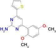 4-(2,5-dimethoxyphenyl)-6-(thiophen-2-yl)pyrimidin-2-amine