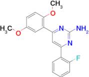 4-(2,5-dimethoxyphenyl)-6-(2-fluorophenyl)pyrimidin-2-amine