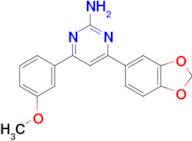 4-(2H-1,3-benzodioxol-5-yl)-6-(3-methoxyphenyl)pyrimidin-2-amine