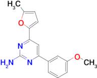 4-(3-methoxyphenyl)-6-(5-methylfuran-2-yl)pyrimidin-2-amine