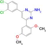 4-(3,4-dichlorophenyl)-6-(2,5-dimethoxyphenyl)pyrimidin-2-amine