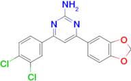 4-(2H-1,3-benzodioxol-5-yl)-6-(3,4-dichlorophenyl)pyrimidin-2-amine