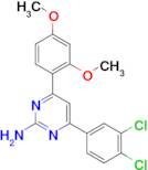 4-(3,4-dichlorophenyl)-6-(2,4-dimethoxyphenyl)pyrimidin-2-amine