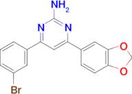 4-(2H-1,3-benzodioxol-5-yl)-6-(3-bromophenyl)pyrimidin-2-amine