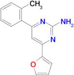 4-(furan-2-yl)-6-(2-methylphenyl)pyrimidin-2-amine