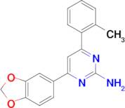 4-(2H-1,3-benzodioxol-5-yl)-6-(2-methylphenyl)pyrimidin-2-amine