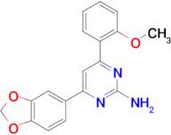 4-(2H-1,3-benzodioxol-5-yl)-6-(2-methoxyphenyl)pyrimidin-2-amine