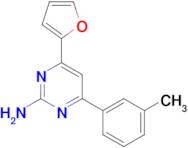 4-(furan-2-yl)-6-(3-methylphenyl)pyrimidin-2-amine