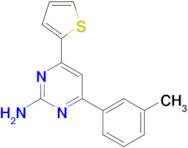 4-(3-methylphenyl)-6-(thiophen-2-yl)pyrimidin-2-amine