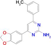 4-(2H-1,3-benzodioxol-5-yl)-6-(3-methylphenyl)pyrimidin-2-amine