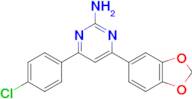 4-(2H-1,3-benzodioxol-5-yl)-6-(4-chlorophenyl)pyrimidin-2-amine