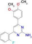 4-(3,4-dimethoxyphenyl)-6-(2-fluorophenyl)pyrimidin-2-amine