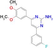 4-(3,4-dimethoxyphenyl)-6-(3-fluorophenyl)pyrimidin-2-amine