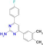 4-(3,4-dimethylphenyl)-6-(4-fluorophenyl)pyrimidin-2-amine