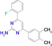 4-(3,4-dimethylphenyl)-6-(2-fluorophenyl)pyrimidin-2-amine