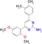 4-(2,5-dimethoxyphenyl)-6-(3,4-dimethylphenyl)pyrimidin-2-amine