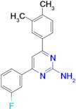 4-(3,4-dimethylphenyl)-6-(3-fluorophenyl)pyrimidin-2-amine