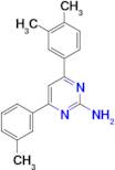 4-(3,4-dimethylphenyl)-6-(3-methylphenyl)pyrimidin-2-amine