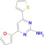 4-(furan-2-yl)-6-(thiophen-2-yl)pyrimidin-2-amine