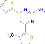 4-(3-methylthiophen-2-yl)-6-(thiophen-2-yl)pyrimidin-2-amine