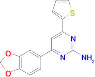 4-(2H-1,3-benzodioxol-5-yl)-6-(thiophen-2-yl)pyrimidin-2-amine