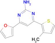 4-(furan-2-yl)-6-(3-methylthiophen-2-yl)pyrimidin-2-amine