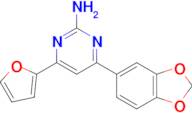 4-(2H-1,3-benzodioxol-5-yl)-6-(furan-2-yl)pyrimidin-2-amine