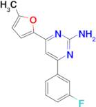 4-(3-fluorophenyl)-6-(5-methylfuran-2-yl)pyrimidin-2-amine