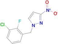 1-[(3-chloro-2-fluorophenyl)methyl]-3-nitro-1H-pyrazole