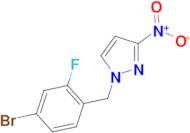 1-[(4-bromo-2-fluorophenyl)methyl]-3-nitro-1H-pyrazole