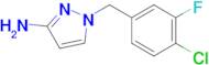 1-[(4-chloro-3-fluorophenyl)methyl]-1H-pyrazol-3-amine