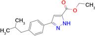 ethyl 5-[4-(2-methylpropyl)phenyl]-1H-pyrazole-3-carboxylate