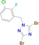 3,5-dibromo-1-[(3-chloro-2-fluorophenyl)methyl]-1H-1,2,4-triazole