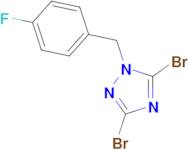 3,5-dibromo-1-[(4-fluorophenyl)methyl]-1H-1,2,4-triazole
