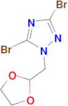 3,5-dibromo-1-[(1,3-dioxolan-2-yl)methyl]-1H-1,2,4-triazole