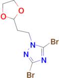 3,5-dibromo-1-[2-(1,3-dioxolan-2-yl)ethyl]-1H-1,2,4-triazole