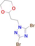 3,5-dibromo-1-[2-(1,3-dioxan-2-yl)ethyl]-1H-1,2,4-triazole