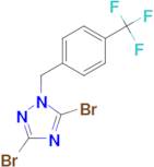 3,5-dibromo-1-{[4-(trifluoromethyl)phenyl]methyl}-1H-1,2,4-triazole