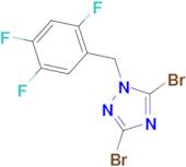 3,5-dibromo-1-[(2,4,5-trifluorophenyl)methyl]-1H-1,2,4-triazole