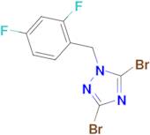 3,5-dibromo-1-[(2,4-difluorophenyl)methyl]-1H-1,2,4-triazole