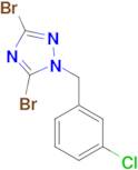 3,5-dibromo-1-[(3-chlorophenyl)methyl]-1H-1,2,4-triazole