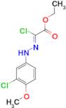 ethyl (2Z)-2-chloro-2-[2-(3-chloro-4-methoxyphenyl)hydrazin-1-ylidene]acetate