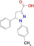 1-(4-methylphenyl)-5-phenyl-4,5-dihydro-1H-pyrazole-3-carboxylic acid