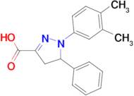 1-(3,4-dimethylphenyl)-5-phenyl-4,5-dihydro-1H-pyrazole-3-carboxylic acid