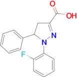 1-(2-fluorophenyl)-5-phenyl-4,5-dihydro-1H-pyrazole-3-carboxylic acid