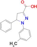 1-(3-methylphenyl)-5-phenyl-4,5-dihydro-1H-pyrazole-3-carboxylic acid