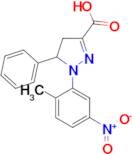 1-(2-methyl-5-nitrophenyl)-5-phenyl-4,5-dihydro-1H-pyrazole-3-carboxylic acid